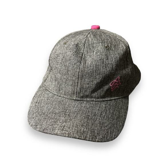FabFitFun Heather Gray & Pink Embroidered Logo Baseball Cap Hat - Picture 1 of 6